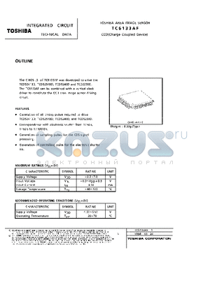 TC6133AF datasheet - AREA IMAGE SENSOR CCD(Charge Coupled Device)