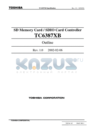 TC6387XB datasheet - SD Memory Card / SDIO Card Controller
