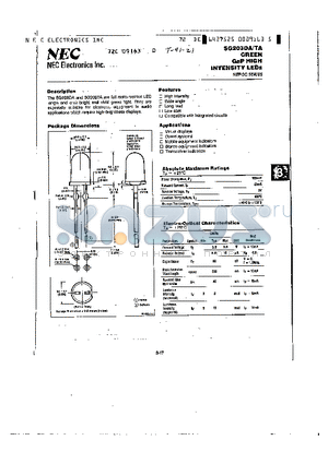 SG203TA datasheet - GREEN GAP HIGH INTENSITY LEDS