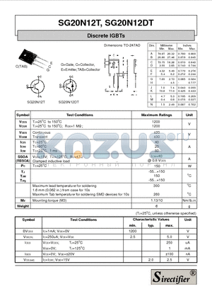 SG20N12DT datasheet - Discrete IGBTs