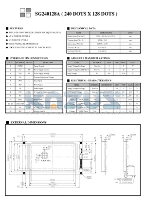 SG240128A datasheet - SG240128A