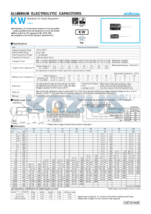 UKW0J153MHD datasheet - ALUMINUM ELECTROLYTIC CAPACITORS