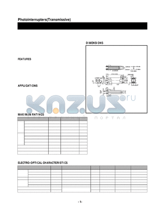 SG260 datasheet - Photointerrupters(Transmissive)