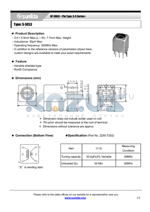 S-5CL3 datasheet - RF COILS