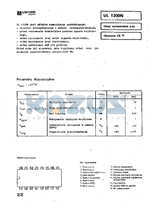 UL1200N datasheet - UKLAD WZMACNIACZA