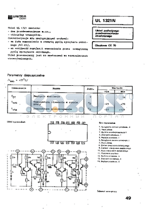 UL1321N datasheet - OBUDOWS CE 70