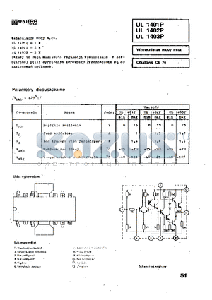 UL1401P datasheet - OBUDOWA CE 74