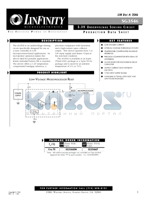 SG3546DM datasheet - 3.3 V UNDERVOLTAGE SENSING CIRCUIT