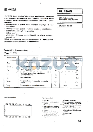 UL1540N datasheet - OBUDOWA CE71