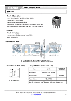 S-7LC datasheet - RF COILS