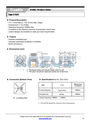 S-7LFN datasheet - RF COILS