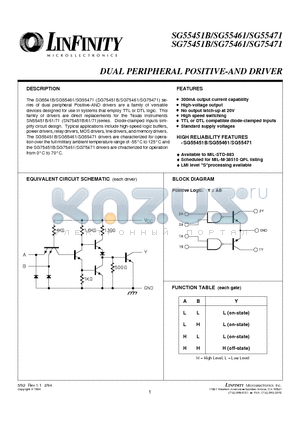 SG55461Y datasheet - DUAL PERIPHERAL POSITIVE-AND DRIVER