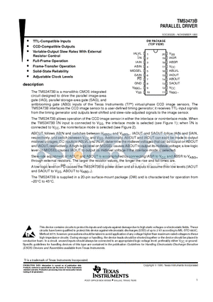 TMS3473B datasheet - PARALLEL DRIVER