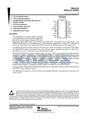 TMS3473BDW datasheet - PARALLEL DRIVER