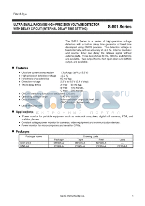 S-80130CNMC-JKPT2G datasheet - ULTRA-SMALL PACKAGE HIGH-PRECISION VOLTAGE DETECTOR WITH DELAY CIRCUIT (INTERNAL DELAY TIME SETTING)