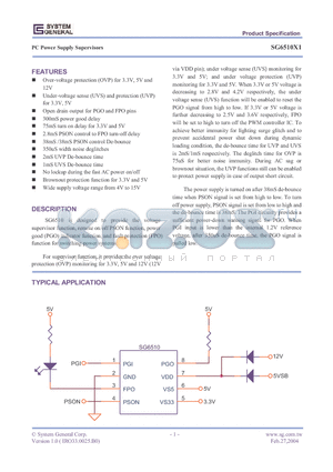 SG6510D1 datasheet - PC Power Supply Supervisors