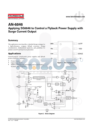 SG6846C datasheet - Control a Flyback Power Supply with Surge Current Output