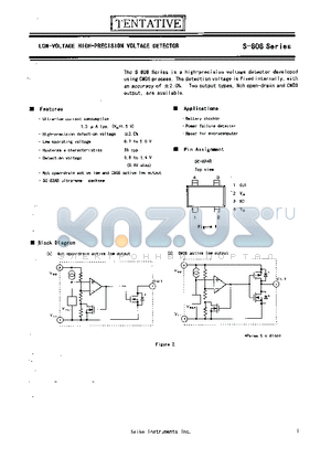 S-808 datasheet - LOW-VOLTAGE HIGH-PRECISION VOLTAGE DETECTOR