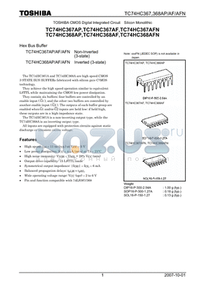 TC74HC367AP datasheet - Hex Bus Buffer