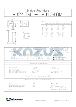 VJ248M_10 datasheet - Bridge Rectifiers