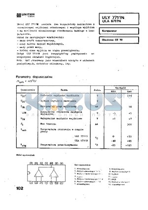 ULY7711N datasheet - KOMPARATOR