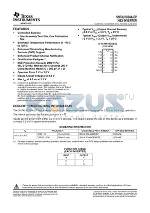 SN74LVC04AQPWREP datasheet - HEX INVERTER