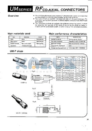 UM-QA-JJ datasheet - RFCO-AXIAL CONNECTORS