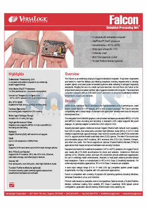 VL-CBR-2016 datasheet - Embedded Processing Unit