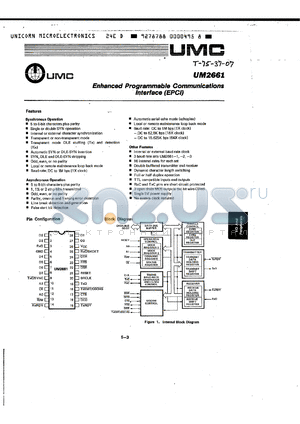 UM2661 datasheet - ENHANCED PROGRAMMABLE COMMUNICATIONS INTERFACE(EPCI)