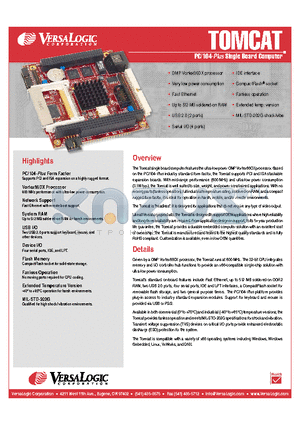 VL-EPM-16V datasheet - PC/104-Plus Single Board Computer