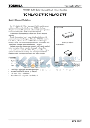 TC74LVX157FT_12 datasheet - Quad 2-Channel Multiplexer