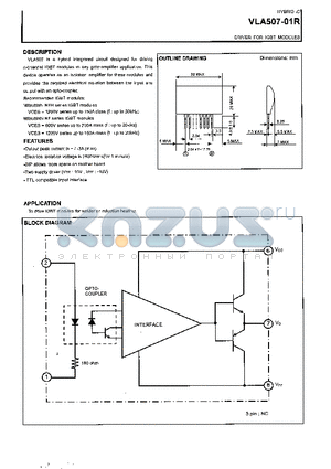 VLA507-01R datasheet - HYBRID IC DRIVER FOR IGBT MODULES