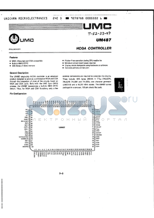 UM487F datasheet - HCGA CONTROLLER