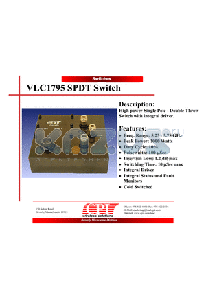 VLC1795 datasheet - SPDT Switch