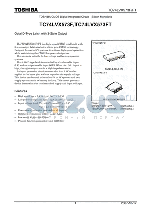 TC74LVX573FT datasheet - Octal D-Type Latch with 3-State Output