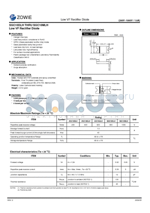 SGC10KLH datasheet - Low VF Rectifier Diode