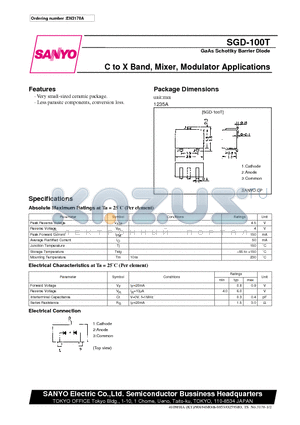 SGD-100T datasheet - C to X Band, Mixer, Modulator Applications