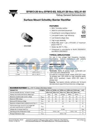 SGL41-40-E3/97 datasheet - Surface Mount Schottky Barrier Rectifier