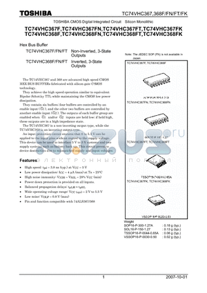 TC74VHC367F datasheet - Hex Bus Buffer