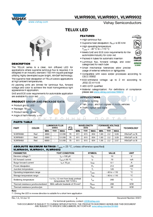 VLWR9931 datasheet - TELUX LED