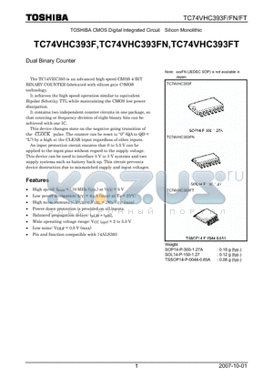 TC74VHC393F_07 datasheet - CMOS Digital Integrated Circuit Silicon Monolithic