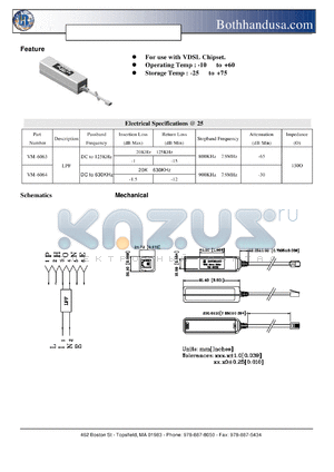 VM-6064 datasheet - CPE Micro Filters