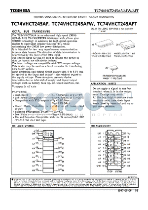 TC74VHCT245AFW datasheet - OCTAL BUS TRANSCEIVER