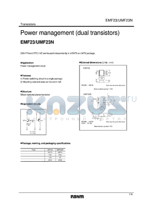 UMF23N datasheet - Power management (dual transistors)