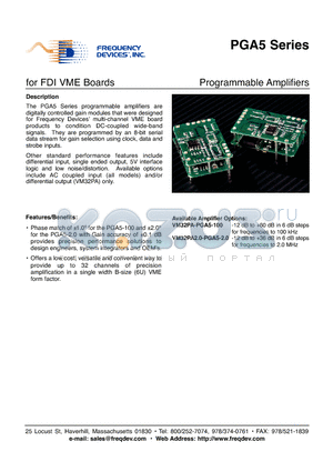 VM32PA-PGA5-100 datasheet - Programmable Amplifiers