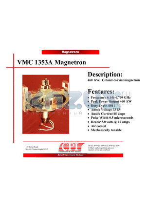 VMC1353A datasheet - Magnetron