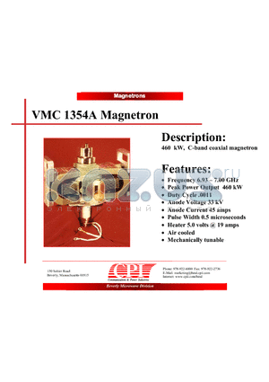 VMC1354A datasheet - Magnetron