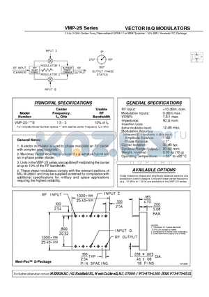 VMP-2S-1.5B datasheet - VECTOR I&Q MODULATORS