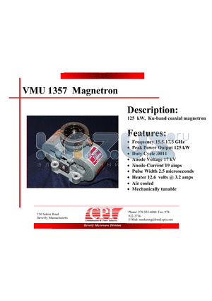 VMU1357 datasheet - Magnetron