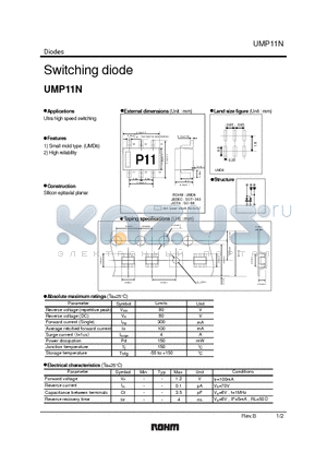 UMP11N datasheet - Switching diode